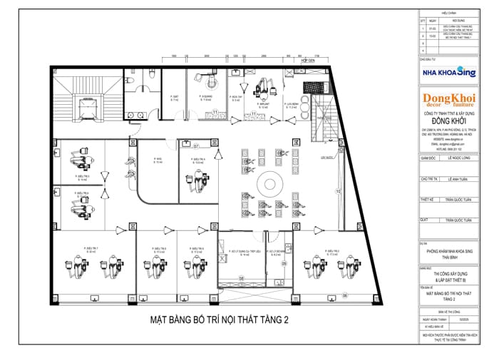 thiết kế 2d phòng khám nha khoa